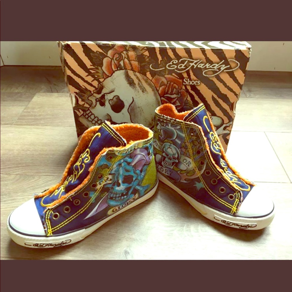 Don Ed Hardy high rise shoes